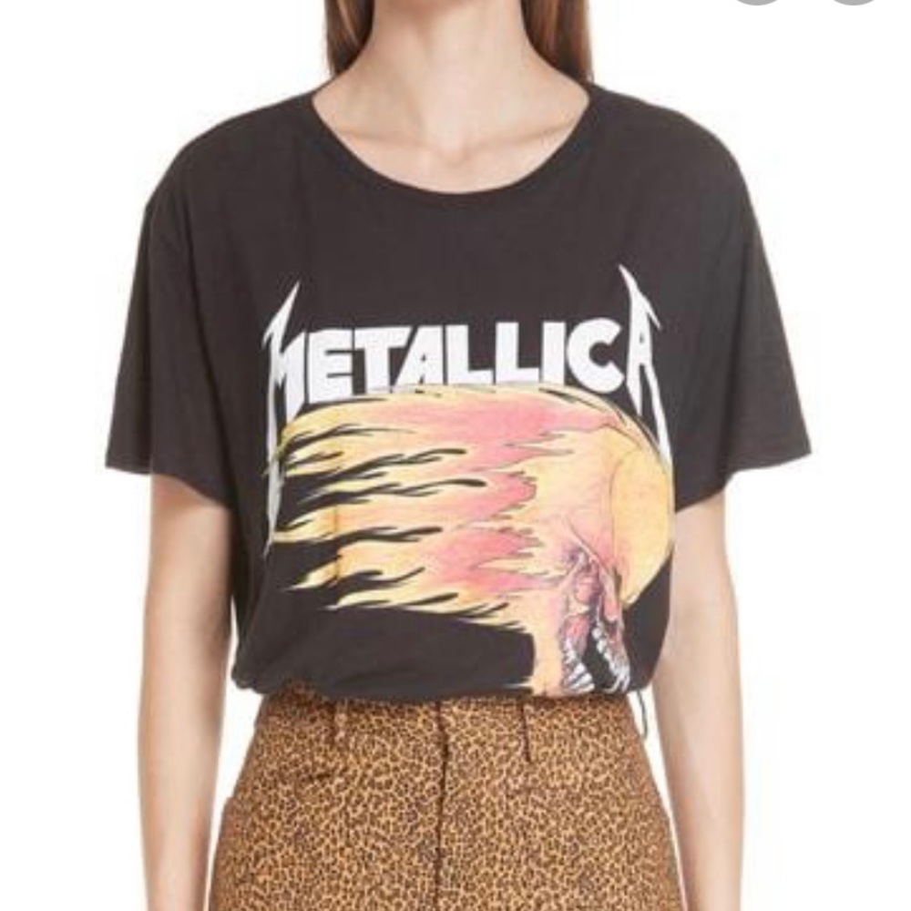 R13 Flaming Skull Metallica Boy T